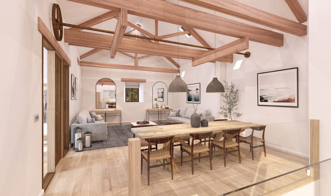 Penscombe Barns-Barn 5-living
