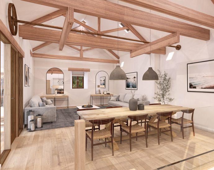 Penscombe Barns-Barn 5-living