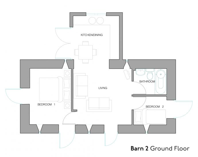 Barn 2 Ground floor